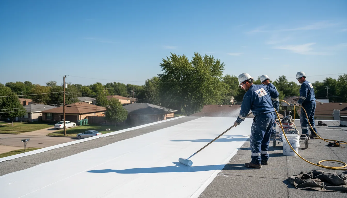 Commercial roof coating in Dix, IL near me